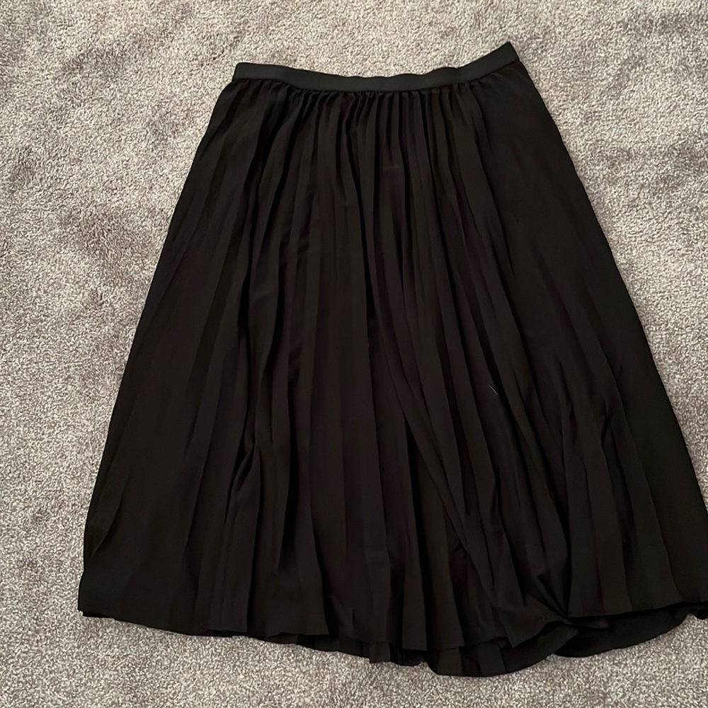A New Day Black Pleated Maxi Skirt Size XXL